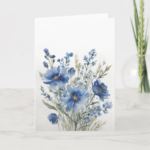 Blumenstrauß Elegante Aquarellmalerei Karte
