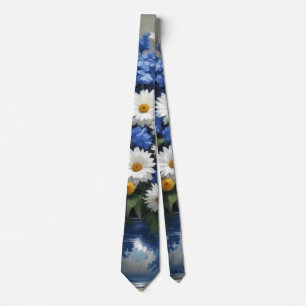 Blumenstrauß Elegante Aquarellmalerei Krawatte
