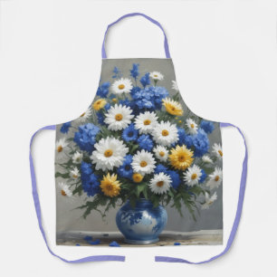 Blumenstrauß Elegante Aquarellmalerei Schürze