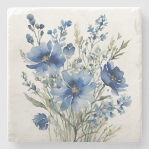 Blumenstrauß Elegante Aquarellmalerei Steinuntersetzer
