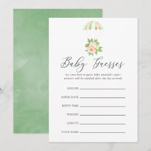 Blumenstrauß Fallschirm Baby Shower Baby Vermutung Einladung