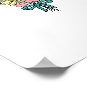 Blumenstrauß, floral, farbenfroh poster (Ecke)