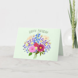 Blumenstrauss Folded Geeting Card Karte