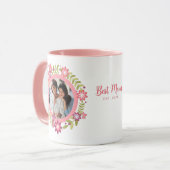 Blumenstrauß Foto Muttertag Geschenk Rosa Blume Kr Tasse (Vorderseite Links)