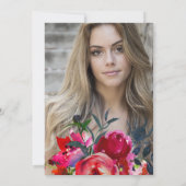 Blumenstrauß-FOTO-Party Einladung (Rückseite)