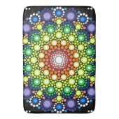 Blumenstrauß Fraktal Retro Mandala Badematte (Vorderseite Vertikal)