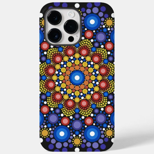 Blumenstrauß Fraktal Retro Mandala Case-Mate iPhone Hülle (Rückseite)