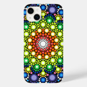 Blumenstrauß Fraktal Retro Mandala Case-Mate iPhone Hülle (Rückseite)