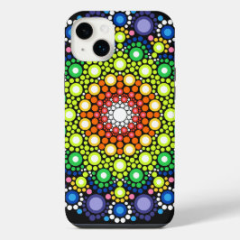Blumenstrauß Fraktal Retro Mandala iPhone 14 Plus Hülle