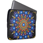 Blumenstrauß Fraktal Retro Mandala Laptopschutzhülle (Vorne Rechts)