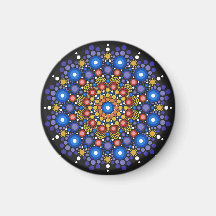 Blumenstrauß Fraktal Retro Mandala