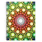 Blumenstrauß Fraktal Retro Mandala Notizblock (Vorderseite)