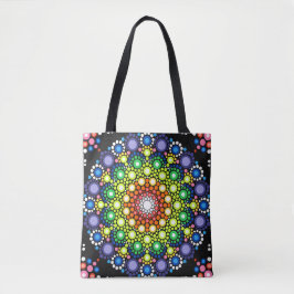 Blumenstrauß Fraktal Retro Mandala Tasche