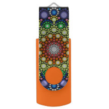 Blumenstrauß Fraktal Retro Mandala