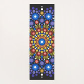 Blumenstrauß Fraktal Retro Mandala Yogamatte (Rückseite)
