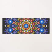 Blumenstrauß Fraktal Retro Mandala Yogamatte (Vorderseite (Horizontal))