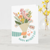 Blumenstrauß Frohen Muttertag Karte (Gelbe Blume)