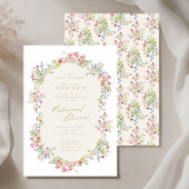 Blumenstrauß Frühjahr Hochzeit Probe Abendessen I Einladung