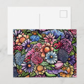 Blumenstrauß Frühlingsblume Feiertagspostkarte (Vorne/Hinten)