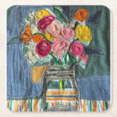 Blumenstrauß Frühlingsblumen Rechteckiger Pappuntersetzer (Vorderseite)