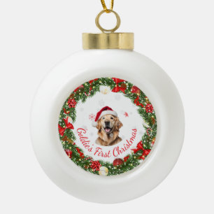 Blumenstrauß für Haustiere Keramik Kugel-Ornament