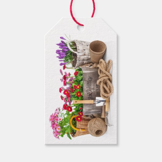 Blumenstrauß / Gartenbau / Blume Geschenkstempel Geschenkanhänger (Vorderseite)