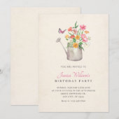 Blumenstrauß Geburtstag Einladung (Vorne/Hinten)