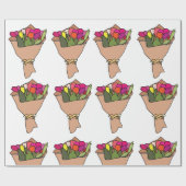 Blumenstrauß Geschenkpapier (Flach)