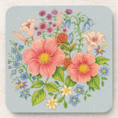 Blumenstrauß Getränkeuntersetzer (Vorderseite)