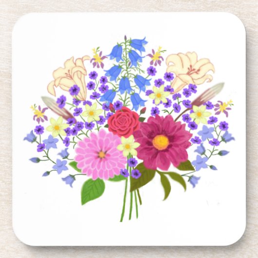 Blumenstrauss Getränkeuntersetzer (Vorderseite)