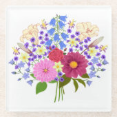 Blumenstrauss Glasuntersetzer (Vorderseite)