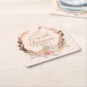 Blumenstrauß Glitzer Rose Golden Traumstrecke Airo Rechteckiger Pappuntersetzer (angewinkelt)