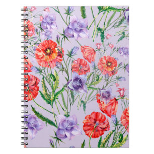 Blumenstrauß Glockenblume, rosa Glockenblume und M Notizblock