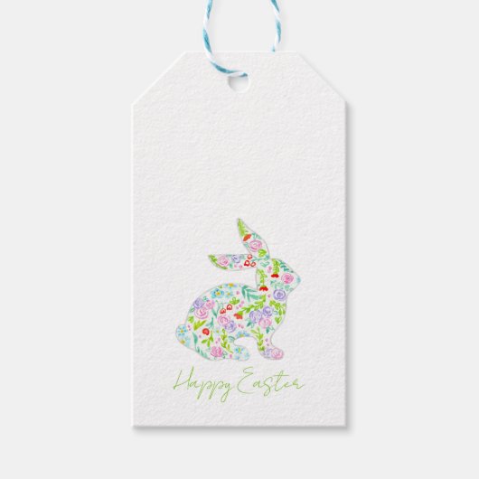 Blumenstrauß glücklich EASTER Frühlingsduft Geschenkanhänger (Vorderseite)