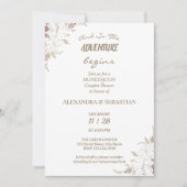 Blumenstrauß Grass Flitterwochen Einladung (Vorderseite)