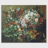 Blumenstrauß Gustave Courbet der Blumen in einem Geschenkpapier (Flach)