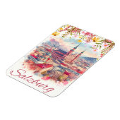 Blumenstrauß Hauptstadt salzburg skyline Magnet (Linke Seite)