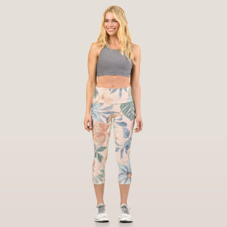 Blumenstrauß Hochwaisted Capri Leggings Stilvolles