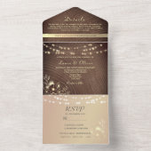 Blumenstrauß-Hochzeit All In One Einladung (Innen Boden)