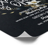 Blumenstrauß Hochzeit Das Bar ist ein offenes Getr Poster (Ecke)