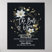 Blumenstrauß Hochzeit Das Bar ist ein offenes Getr Poster (Vorne)