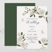 Blumenstrauß Hochzeit Einladung (Vorne/Hinten)