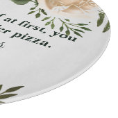 Blumenstrauß, Hochzeit, Geschenk Schneidebrett (Ecke)