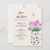 Blumenstrauß-Hochzeit Save The Date (Vorderseite)