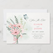 Blumenstrauß-Hochzeit Save The Date (Vorderseite)