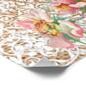 Blumenstrauß Hochzeitsplakat Poster (Ecke)