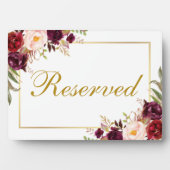 Blumenstrauß-Hochzeitstisch reserviert 12x18 Fotoplatte (Vorderseite)