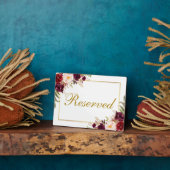 Blumenstrauß-Hochzeitstisch reserviert 12x18 Fotoplatte (Seite)