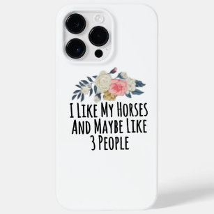 Blumenstrauß, ich mag meine Pferde und vielleicht  Case-Mate iPhone 14 Pro Max Hülle