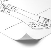 Blumenstrauß-Illustrationskunst Poster (Ecke)